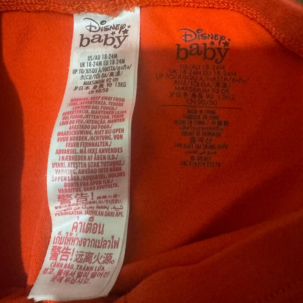 Disney Baby Yellow and Red Onesie - Picture 4 of 6